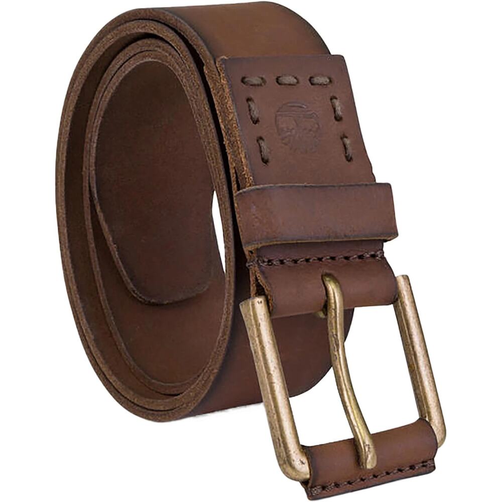 Timberland 40MM Pull Up Jean Belt Men's Size 32 EUC Leather Brown Brass Buckle